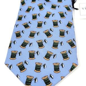 Vineyard Vines 100% Silk Tie Sewing Thread Spool The Spindler Custom Collection